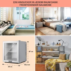 Brooklyn 32 Mini-Kühlschrank Glastür LED Ablage -Weinkühlschränke Verkäufe 10035226 DE 0006 usp
