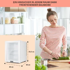 Brooklyn 42 Mini-Kühlschrank Glastür LED Ablage -Weinkühlschränke Verkäufe 10035227 DE 0006 usp