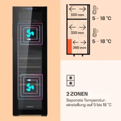 Bovella 27 Duo+ Zweizonen-Weinkühlschrank 74l 27 Fl. Glastür -Weinkühlschränke Verkäufe 10035697 de 0004 logo