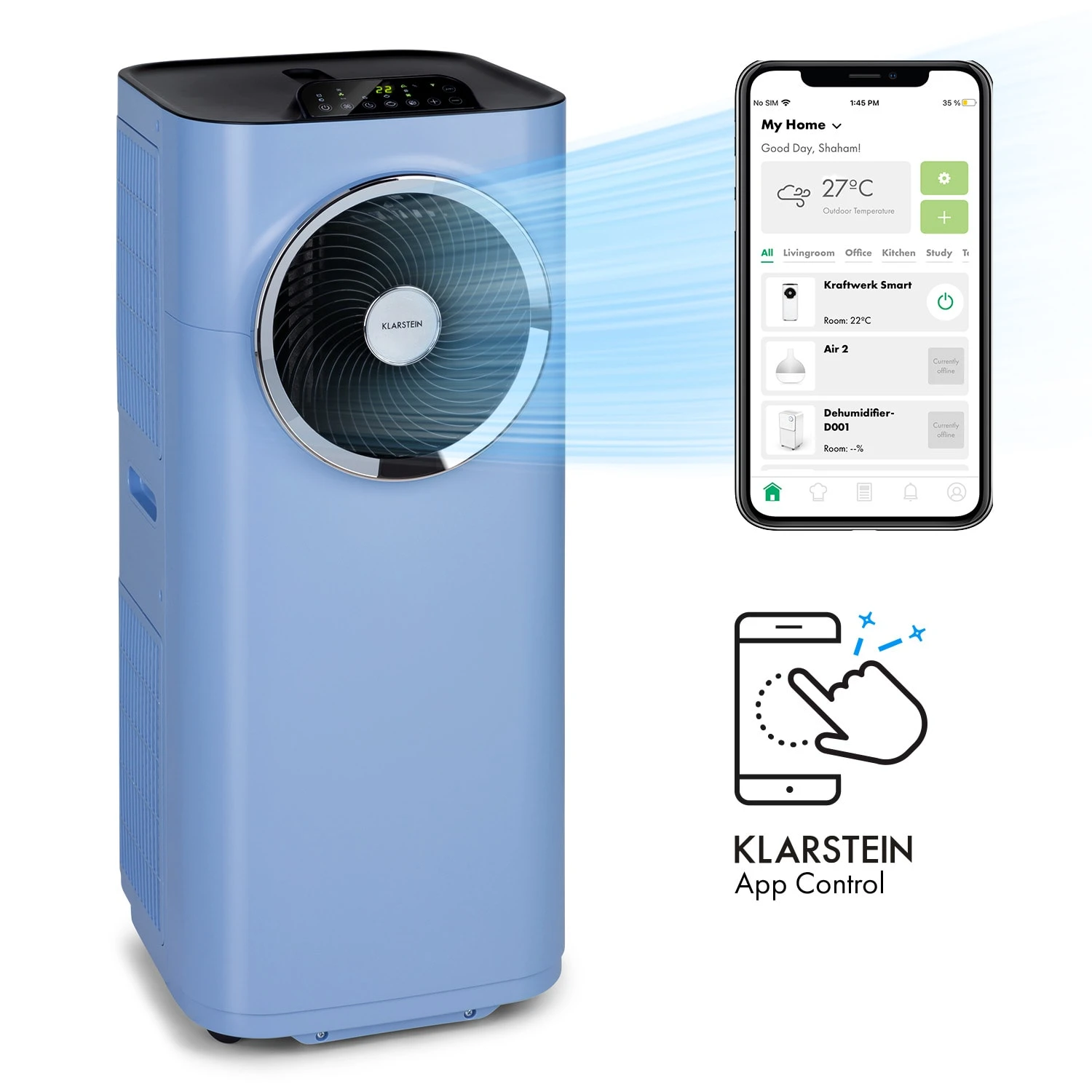 Kraftwerk Smart 12K Klimaanlage 3-in-1 12000 BTU App 1 Kraftwerk Smart 12K Klimaanlage 3-in-1 12000 BTU App