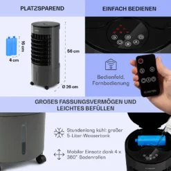Skypillar 3-in-1 Luftkühler Ventilator 5L Fernbedienung Touch-Panel -Weinkühlschränke Verkäufe 10035795 de 0006 usp
