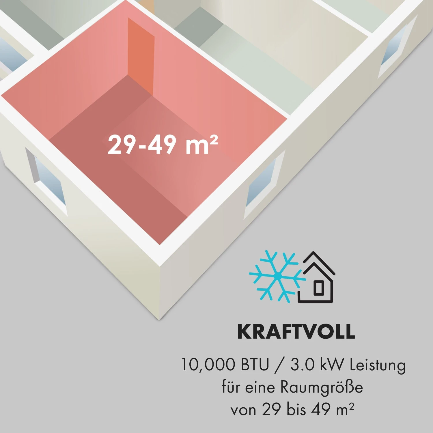 Metrobreeze Rom Smart Mobile Klimaanlage 10.000 BTU 3 KW Fernbedienung 5 Metrobreeze Rom Smart Mobile Klimaanlage 10.000 BTU 3 KW Fernbedienung – Bild 5