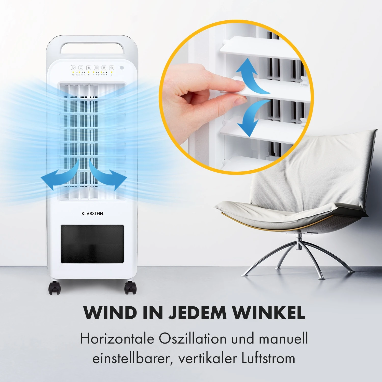 Cooler Rush Ventilator Luftkühler 5,5L 45W Fernbedienung 5x Eispack 3 Cooler Rush Ventilator Luftkühler 5,5L 45W Fernbedienung 5x Eispack – Bild 3