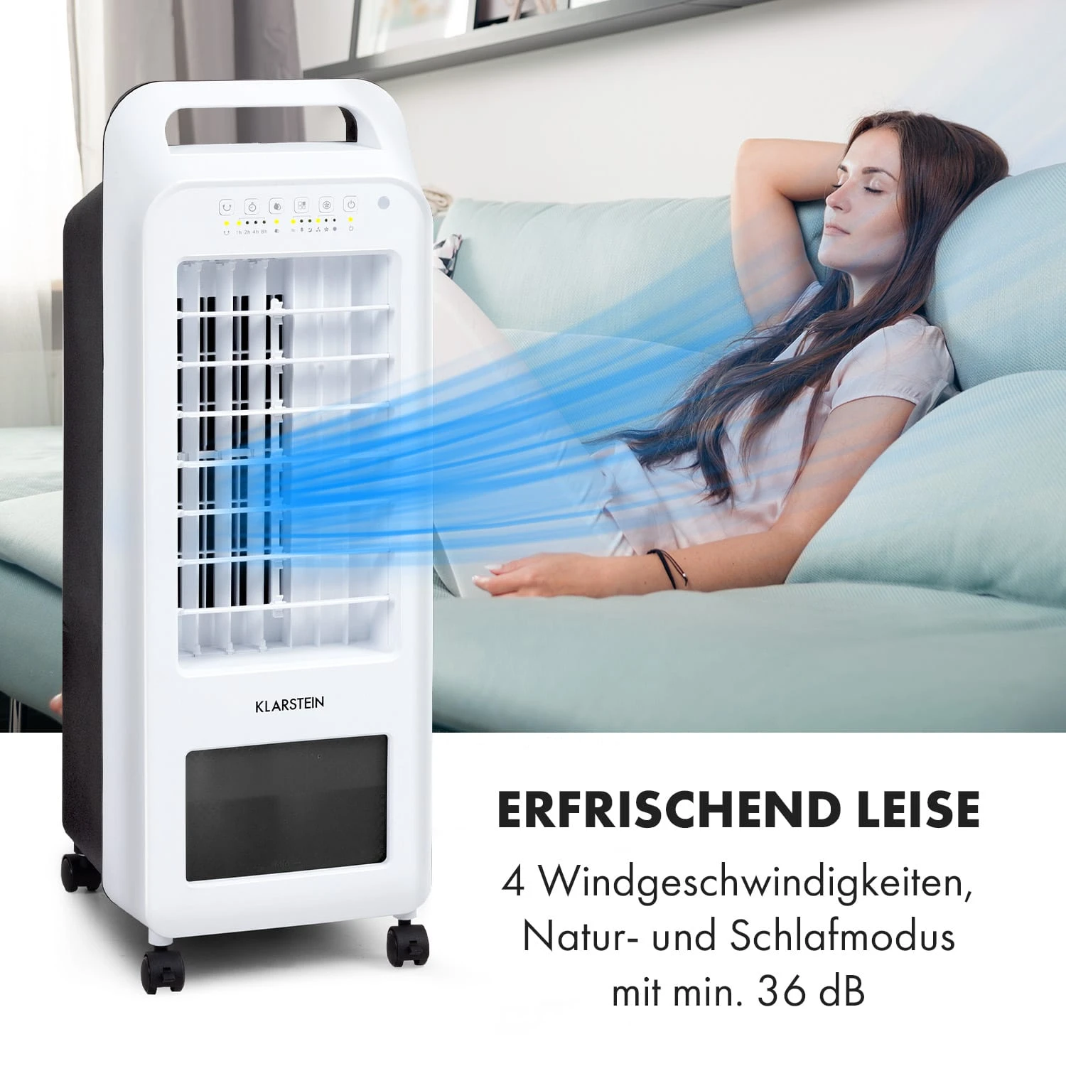 Cooler Rush Ventilator Luftkühler 5,5L 45W Fernbedienung 5x Eispack 4 Cooler Rush Ventilator Luftkühler 5,5L 45W Fernbedienung 5x Eispack – Bild 4