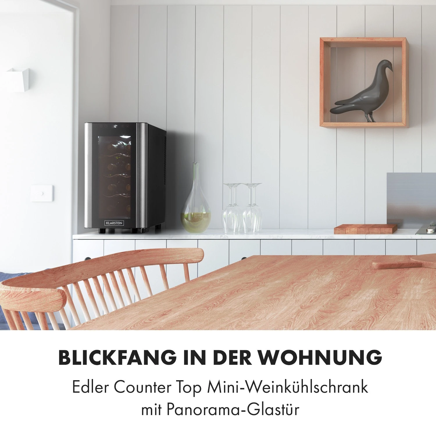 Reserva 8 Slim Uno Weinkühlschrank 8 Flaschen 23 Liter Edelstahl 2 Reserva 8 Slim Uno Weinkühlschrank 8 Flaschen 23 Liter Edelstahl – Bild 2