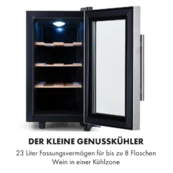 Reserva 8 Uno Weinkühlschrank 23 Ltr 8 Fl 11-18 °C 26 DB Edelstahl -Weinkühlschränke Verkäufe 10035864 de 0003 logo