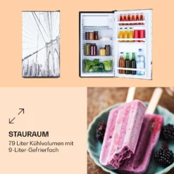 CoolArt 79L Kühl-Gefrier-Kombination EEK F Gefrierfach 9l Designtür -Weinkühlschränke Verkäufe 10036184 de 0003 logo