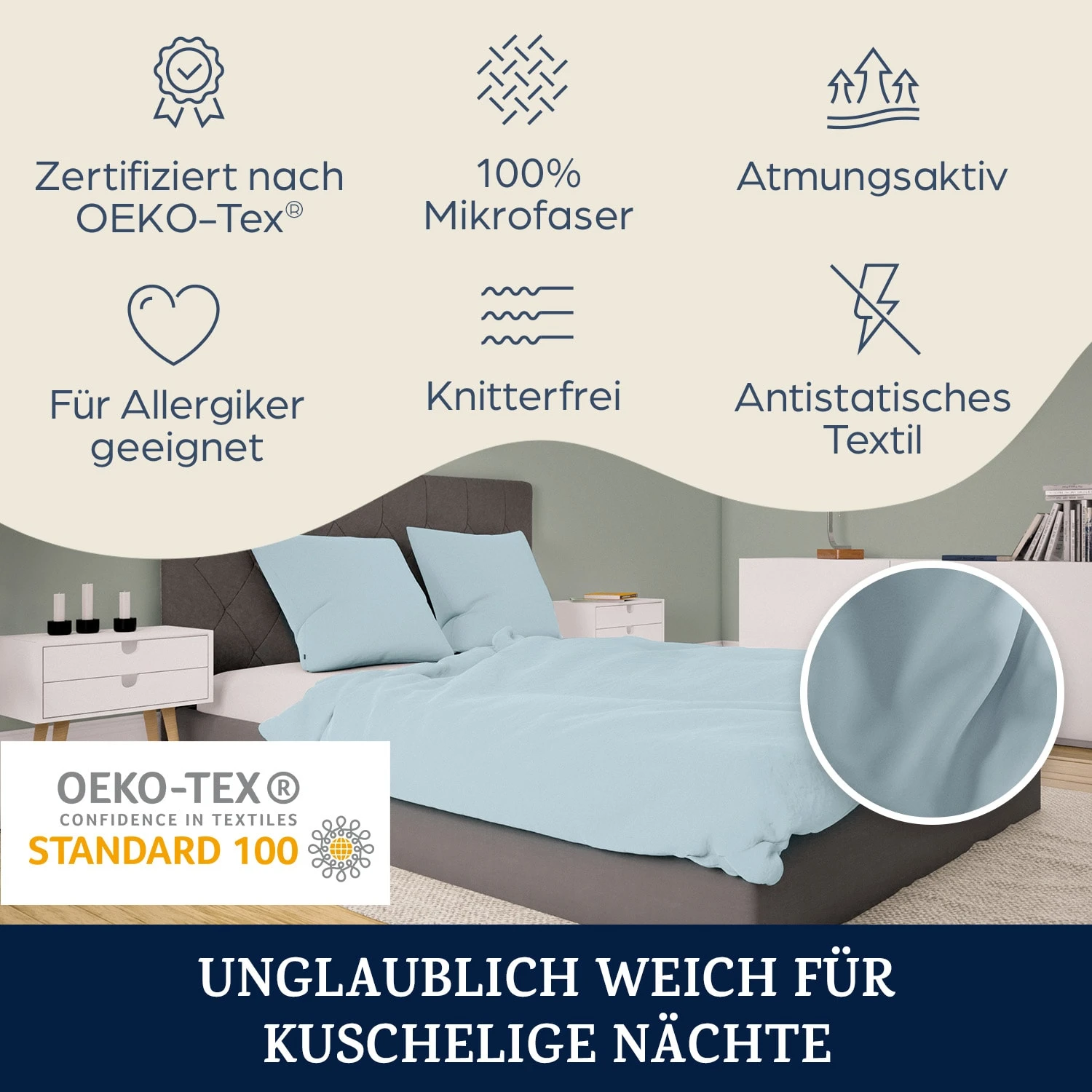 Traumwolle Biber-Bettwäsche 135x200 Cm 2 Traumwolle Biber-Bettwäsche 135x200 Cm – Bild 2