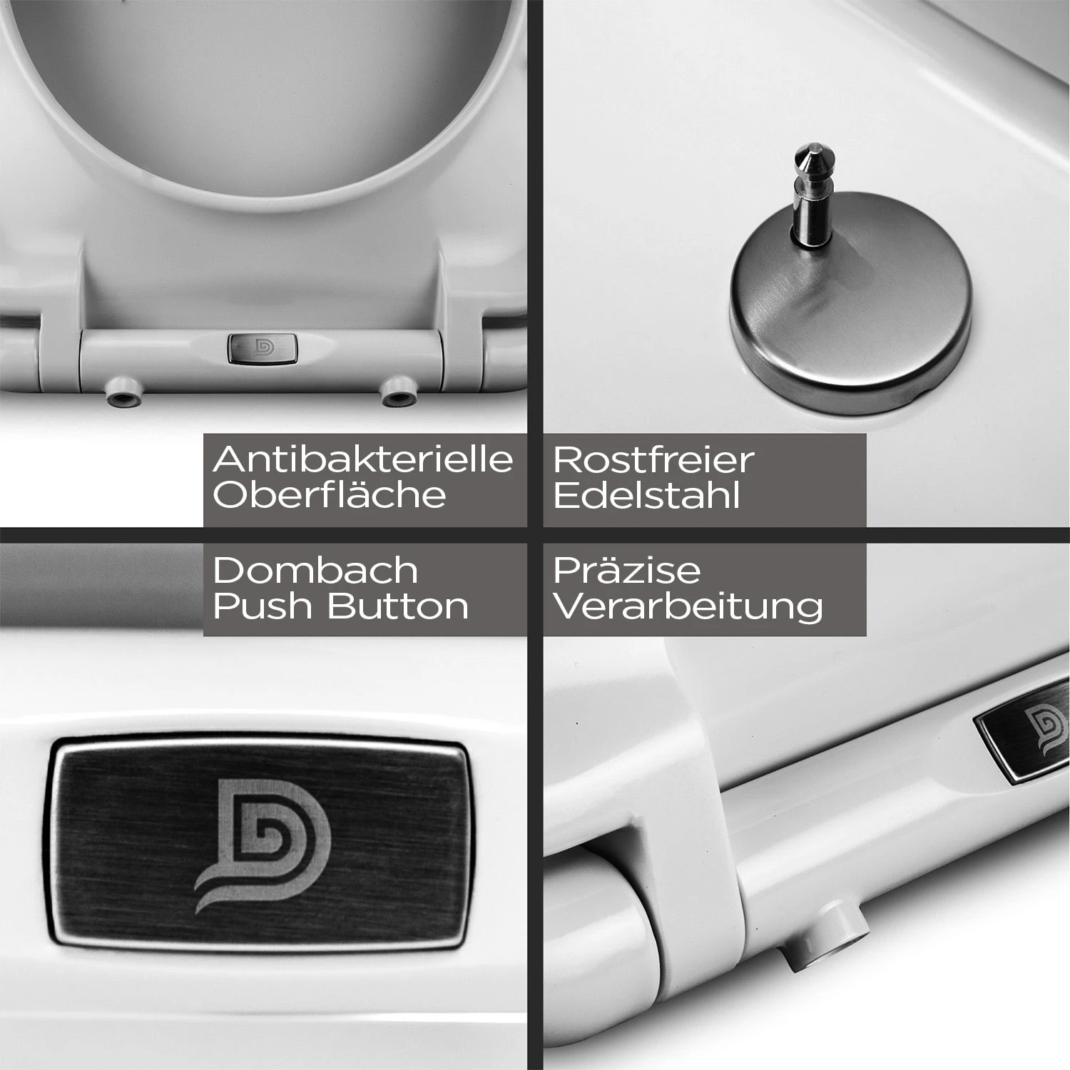 Aliano Toilettendeckel D-Form Absenkautomatik Antibakteriell 5 Aliano Toilettendeckel D-Form Absenkautomatik Antibakteriell – Bild 5