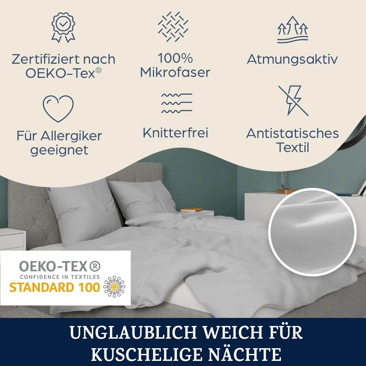 Traumwolle Biber-Bettwäsche 155x220 Cm 2 Traumwolle Biber-Bettwäsche 155x220 Cm – Bild 2