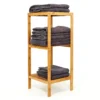 Regal Mehrzweckregal 3 Etagen 34x80x33cm (BxHxT) Kombinierbar Bambus