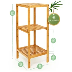 Regal Mehrzweckregal 3 Etagen 34x80x33cm (BxHxT) Kombinierbar Bambus -Weinkühlschränke Verkäufe 10038052 yy 0007 logo