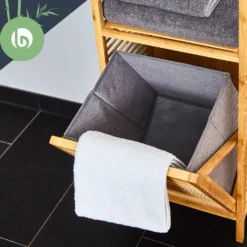 2-in-1 Standregal 2 Ablagefächer Herausnehmbarer Korb Bambus Baumwolle -Weinkühlschränke Verkäufe 10038135 yy 0004 logo