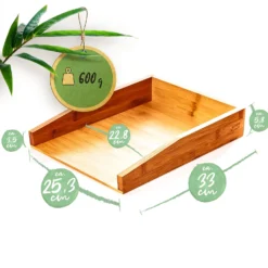 Ablagefach Dokumentenfach Edles Design Maße: 25,3 X 5,8 X 33 Cm Bambus -Weinkühlschränke Verkäufe 10038150 yy 0007 logo