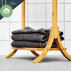 Handtuchhalter 3-fache Handtuchstange 40x104,5x27cm Leiteroptik Bambus -Weinkühlschränke Verkäufe 10038277 yy 0004 logo