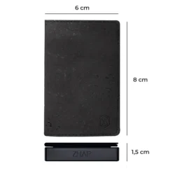 ZNAP Slim Wallet 8 Karten Münzfach 8 X 1,5 X 6 Cm (BxHxT) RFID-Schutz -Weinkühlschränke Verkäufe 10038792 yy 0008 dimensions