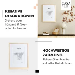 Edinburgh Bilderrahmen Rechteckig 30 X 40 Cm Fotos Passepartout Echtholz -Weinkühlschränke Verkäufe 10039282 de 0003 usp