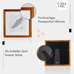 Bristol Bilderrahmen Glasscheibe 25 X 25 Cm Mit Passepartout Echtholz -Weinkühlschränke Verkäufe 10039322 de 0004 usp