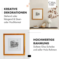 Bristol Bilderrahmen Glasscheibe 30 X 30 Cm Mit Passepartout Echtholz -Weinkühlschränke Verkäufe 10039323 de 0003 usp