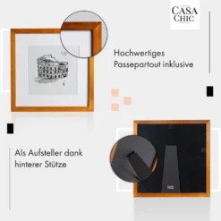 Bristol Bilderrahmen Glasscheibe 30 X 30 Cm Mit Passepartout Echtholz -Weinkühlschränke Verkäufe 10039323 de 0004 usp