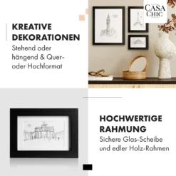 Chalcot Bilderrahmen 7er-Set 3 Größen Rechteckig Passepartout Echtholz -Weinkühlschränke Verkäufe 10039352 de 0003 usp