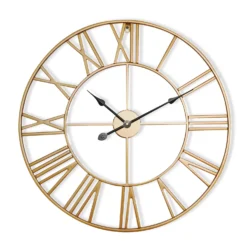 Queensway 80 Wanduhr Metallrahmen Geräuschlos Ø 76 Cm