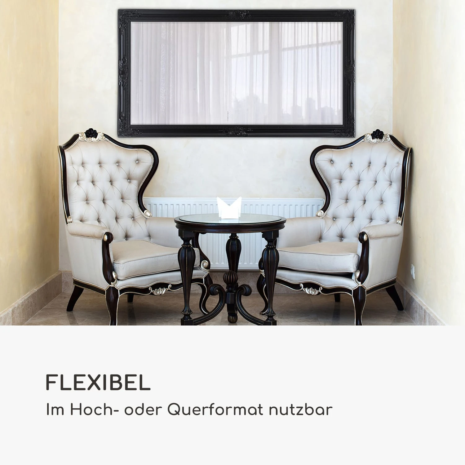 Wembley Wandspiegel Echtholz Rechteckig 140 X 75 Cm 3 Wembley Wandspiegel Echtholz Rechteckig 140 X 75 Cm – Bild 3