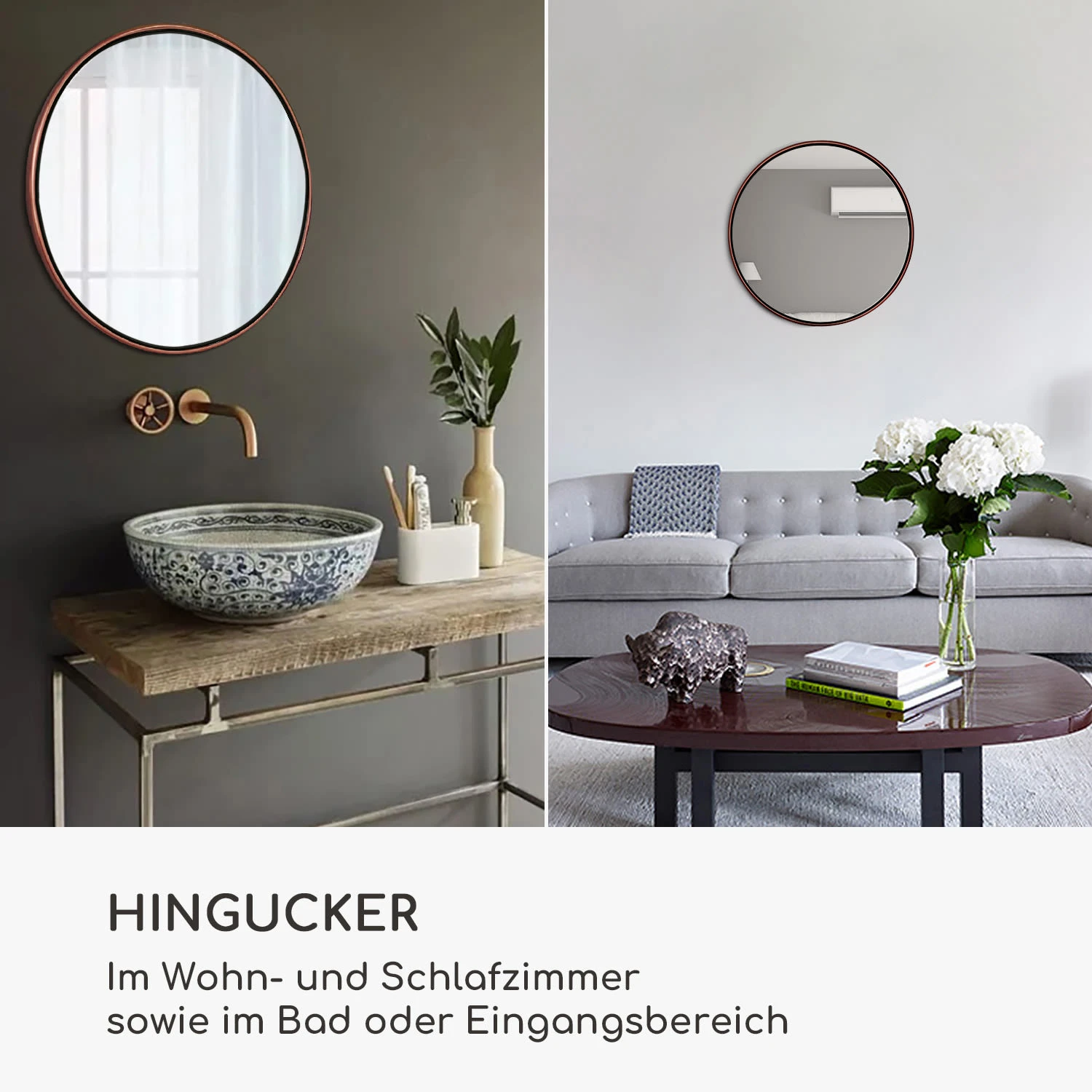 Fournier Wandspiegel Metallrahmen Rund 58,8 X 58,8 Cm 3 Fournier Wandspiegel Metallrahmen Rund 58,8 X 58,8 Cm – Bild 3