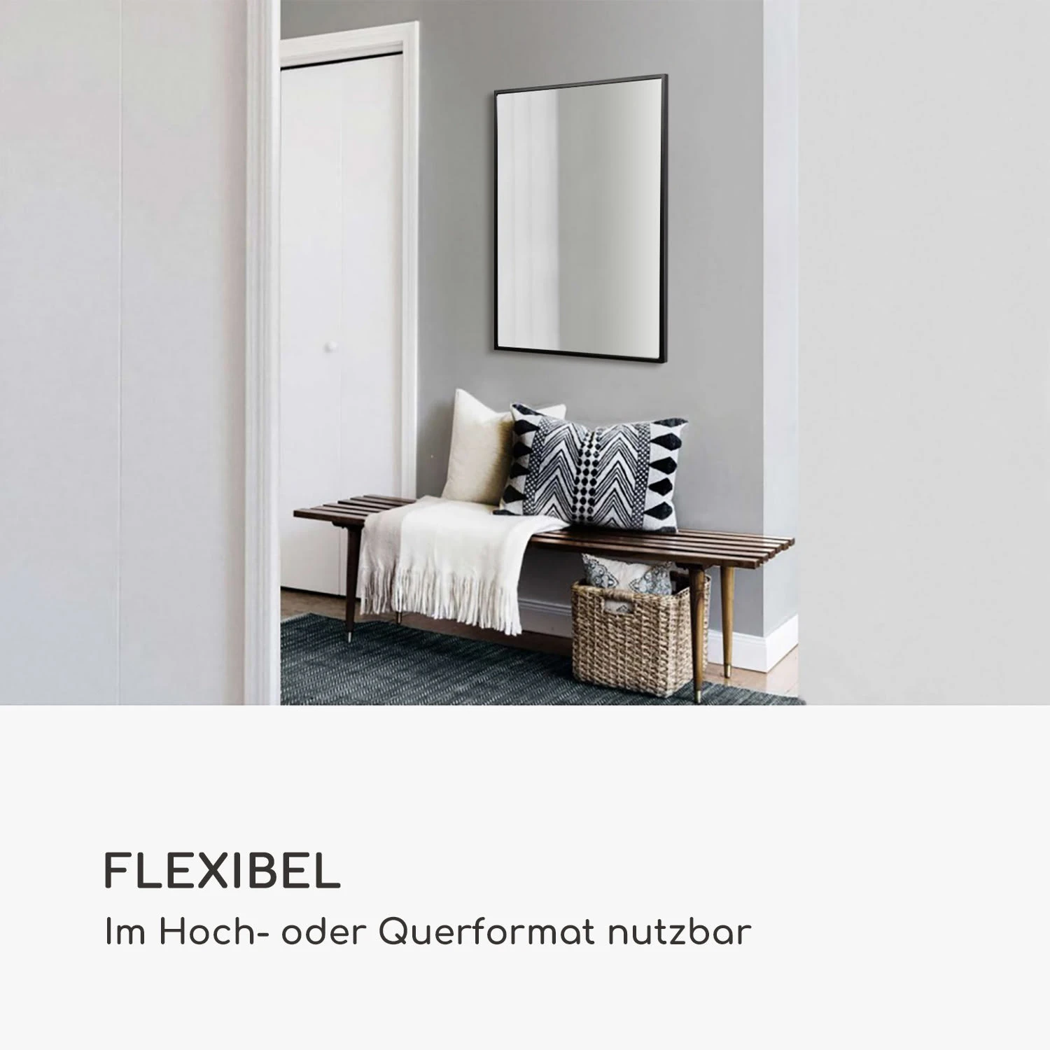 Croxley Wandspiegel Metallrahmen Rechteckig 90 X 60 Cm 2 Croxley Wandspiegel Metallrahmen Rechteckig 90 X 60 Cm – Bild 2