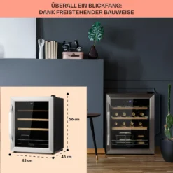 Vinamour 16 Uno Weinkühlschrank 16Fl./42l 5-18°C 41dB Glas -Weinkühlschränke Verkäufe 10039897 de 0006 usp