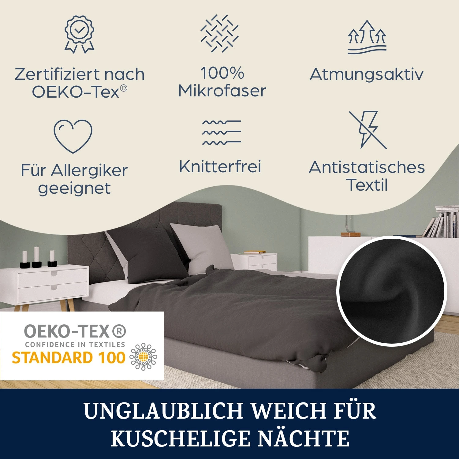 Soft Wonder-Edition Bettwäsche 140x200 Cm Mikrofaser 2 Soft Wonder-Edition Bettwäsche 140x200 Cm Mikrofaser – Bild 2