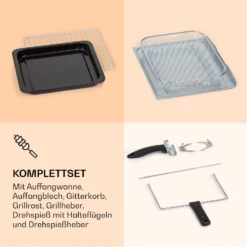 Prime Air Heißluftfritteuse 1500W 23l Timer 8 Programme -Weinkühlschränke Verkäufe 10040025 de 0006 logo