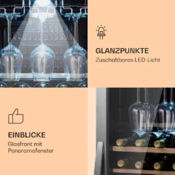 Vinamour 46 Uno Weinkühlschrank 1 Zonen 155 L/46 Fl. 4-18 °C Edelstahl -Weinkühlschränke Verkäufe 10040059 de 0005 logo
