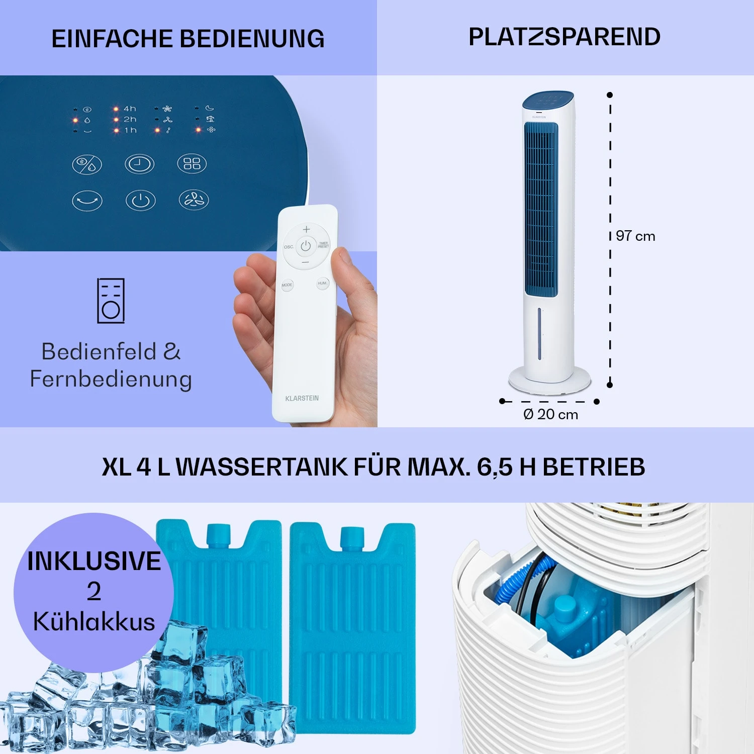 Mistral 5-in-1 Luftkühler Ventilator Ionisator 360 M³/h Fernbedienung 6 Mistral 5-in-1 Luftkühler Ventilator Ionisator 360 M³/h Fernbedienung – Bild 6