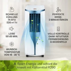 New Breeze 7 Mobile Klimaanlage 7000BTU 2,1kW Bis 34m² EEC A Mobil Fernbedienung 10 New Breeze 7 Mobile Klimaanlage 7000BTU 2,1kW Bis 34m² EEC A Mobil Fernbedienung -Weinkühlschränke Verkäufe 10040153 de 0003 usp