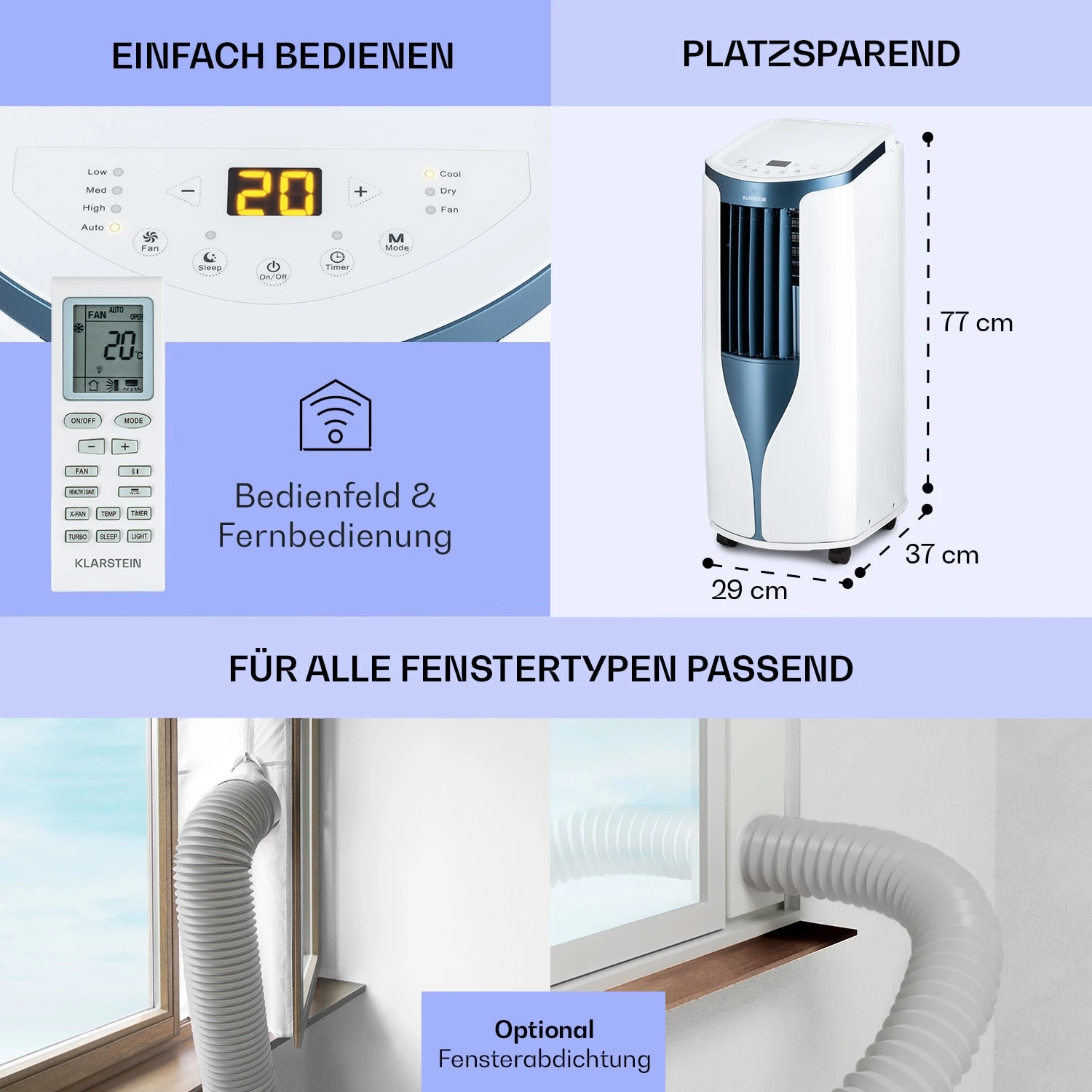 New Breeze 7 Mobile Klimaanlage 7000BTU 2,1kW Bis 34m² EEC A Mobil Fernbedienung 6 New Breeze 7 Mobile Klimaanlage 7000BTU 2,1kW Bis 34m² EEC A Mobil Fernbedienung – Bild 6