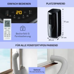 New Breeze 9 Mobile Klimaanlage 4-in-1 9.000 BTU / 2,6 KW EEK A Bodenrollen Timer -Weinkühlschränke Verkäufe 10040154 de 0006 usp
