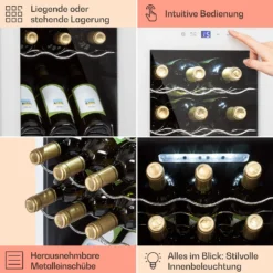 Shiraz 18 Slim Uno Weinkühlschrank 50l 18Fl Touch-Bedienfeld 5-18°C -Weinkühlschränke Verkäufe 10040215 de 0005 usp