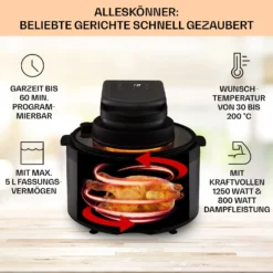 Vendure Heißluftfritteuse Mit Dampffunktion 1250W 5 Liter 6 Programme 9 Vendure Heißluftfritteuse Mit Dampffunktion 1250W 5 Liter 6 Programme -Weinkühlschränke Verkäufe 10040278 de 0003 usp