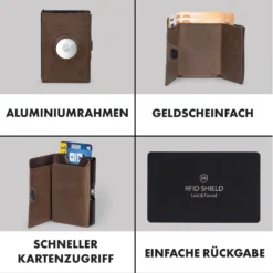 ZNAP Airtag Wallet 8 Karten Münzfach 9x1,5x6 Cm (BxHxT) RFID-Schutz -Weinkühlschränke Verkäufe 10040311 de 0003 logo