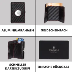 ZNAP Airtag Wallet 12 Karten Münzfach 9x1,8x6 Cm (BxHxT) RFID-Schutz -Weinkühlschränke Verkäufe 10040313 de 0003 logo