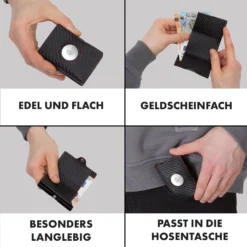 ZNAP Airtag Wallet 12 Karten Münzfach 9x1,8x6 Cm (BxHxT) RFID-Schutz -Weinkühlschränke Verkäufe 10040313 de 0005 logo