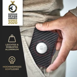 ZNAP Airtag Wallet 12 Karten Münzfach 9x1,8x6 Cm (BxHxT) RFID-Schutz -Weinkühlschränke Verkäufe 10040313 de 0007 usp