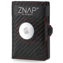 ZNAP Airtag Wallet 12 Karten Münzfach 9x1,8x6 Cm (BxHxT) RFID-Schutz