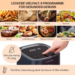 Crisp-Pro Heißluftfritteuse Air Fryer 1400W 2,8 Ltr Timer Edelstahl -Weinkühlschränke Verkäufe 10040698 de 0003 usp