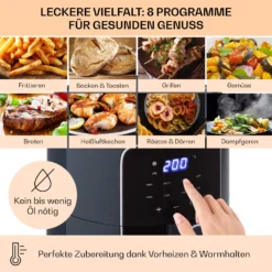 Crisp-Pro Heißluftfritteuse Air Fryer 1400W 3,5 Ltr 8 Programme Timer -Weinkühlschränke Verkäufe 10040701 de 0003 logo