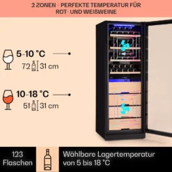 Barossa 123 Duo Weinkühlschrank 123 Fl 226 Ltr 2 Zonen Touch-Steuerung -Weinkühlschränke Verkäufe 10040721 de 0003 usp