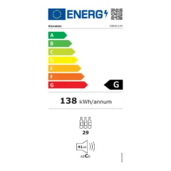 Barossa 29 Duo Weinkühlschrank 29 Fl 80 Ltr 2 Zonen Drucktasten -Weinkühlschränke Verkäufe 10041124 energy label