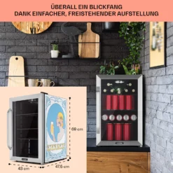 Beersafe 70 Bierzeit Edition Kühlschrank 70 Liter 3 Böden Panoramaglastür Edelstahl -Weinkühlschränke Verkäufe 10041175 de 0007 usp