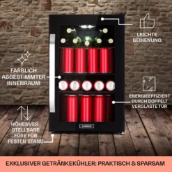 Beersafe 70 Birra Edition Kühlschrank 70 Liter 3 Böden Glas Edelstahl -Weinkühlschränke Verkäufe 10041178 de 0006 usp